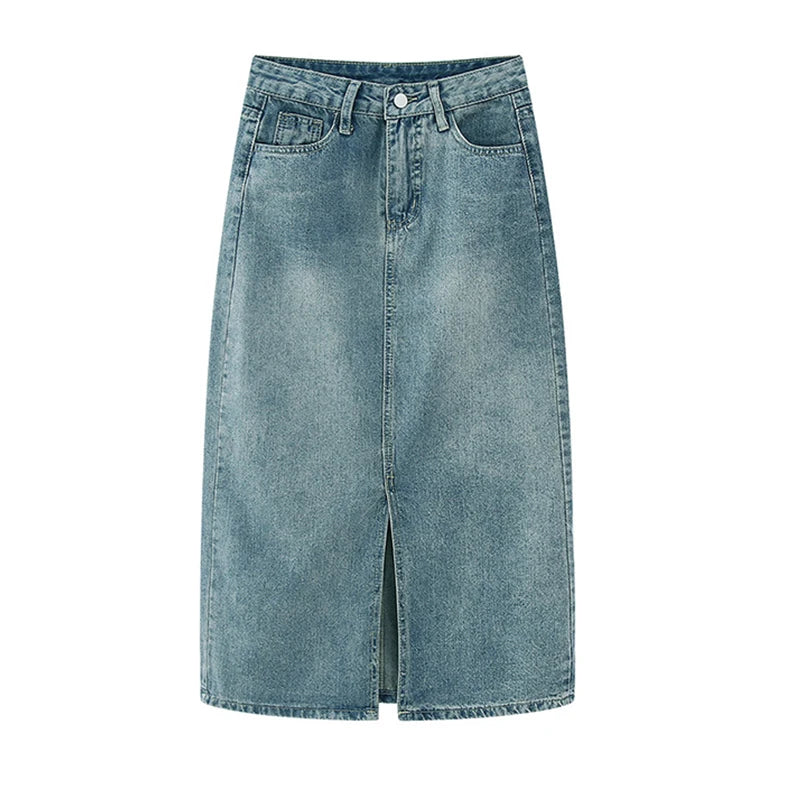Long Denim Skirt