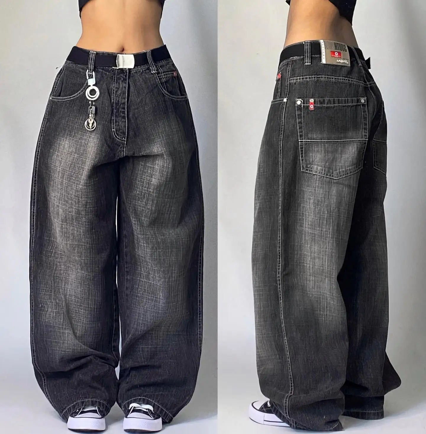 Printed Baggy Jeans