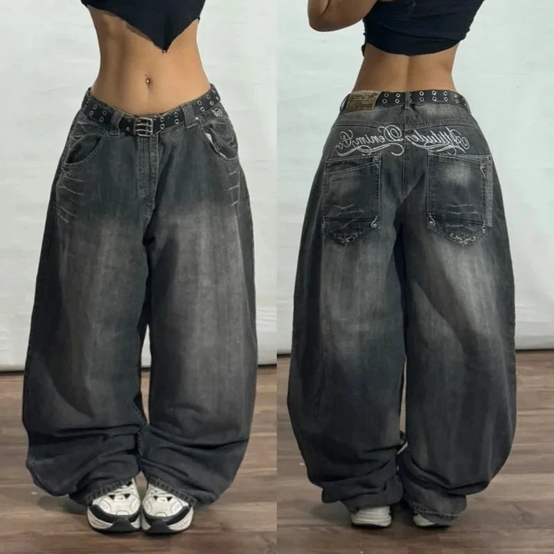 Printed Baggy Jeans