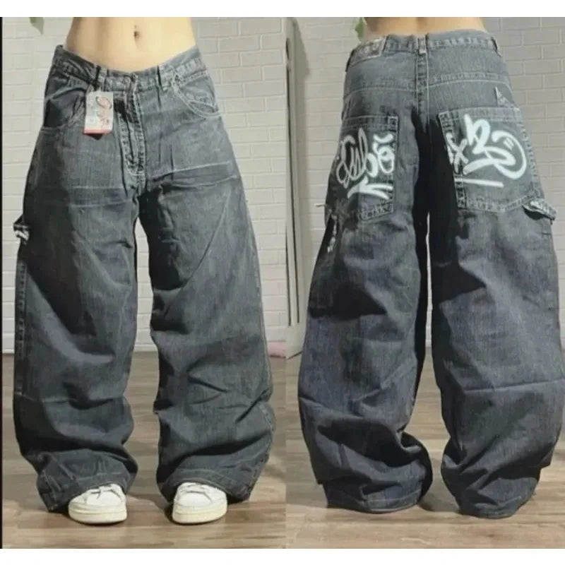 Printed Baggy Jeans