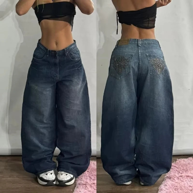 Printed Baggy Jeans