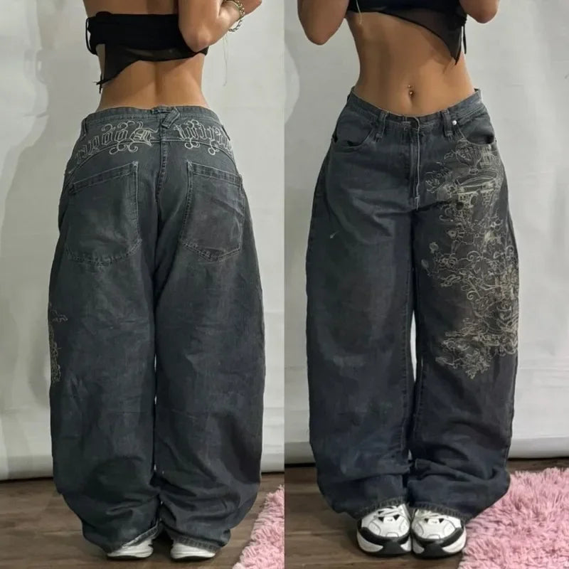 Printed Baggy Jeans