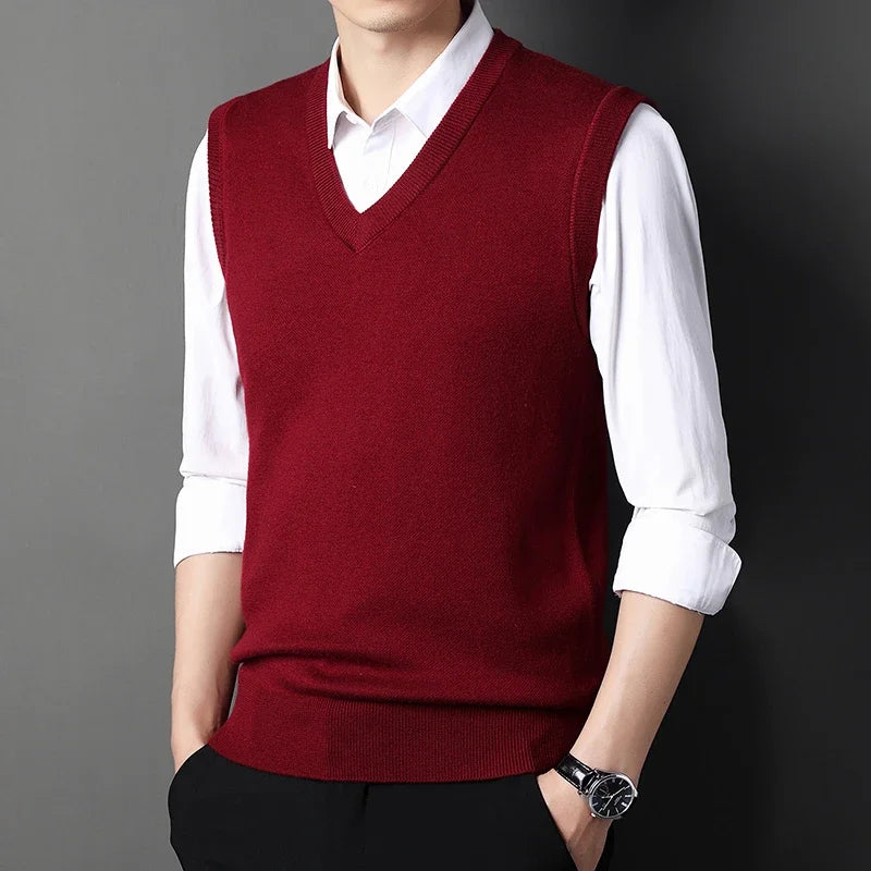 V-neck Knit Vest