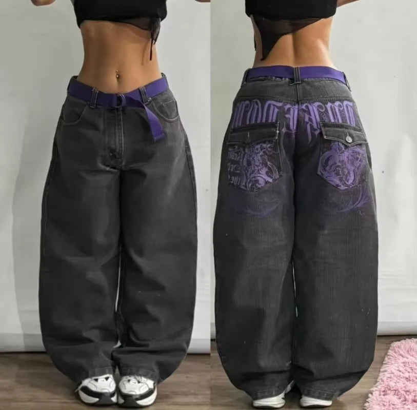 Printed Baggy Jeans